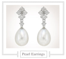 Load image into Gallery viewer, Raymond C. Yard, Pearl and Diamond Earrings
