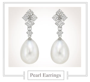 Raymond C. Yard, Pearl and Diamond Earrings