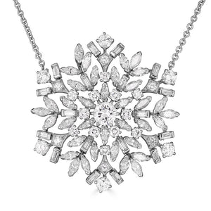 Raymond C. Yard, Snowflake, Diamonds, Platinum, Necklace and Pendant