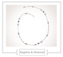Load image into Gallery viewer, Raymond C. Yard, Sapphire, Diamond, Platinum and White Gold Necklace