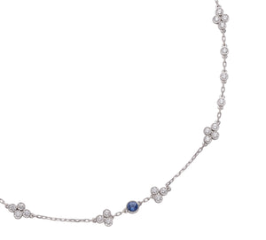 Raymond C. Yard, Sapphire, Diamond, Platinum and White Gold Necklace