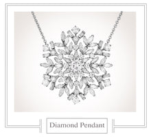 Load image into Gallery viewer, Raymond C. Yard, Snowflake, Diamonds, Platinum, Necklace and Pendant