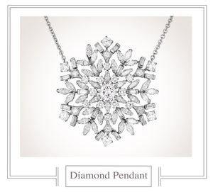 Raymond C. Yard, Snowflake, Diamonds, Platinum, Necklace and Pendant