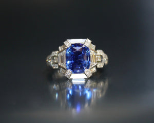Raymond C. Yard, Sapphire and Diamond Ring
