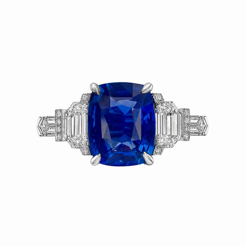 Raymond C. Yard, Cushion-shaped Sapphire Ring